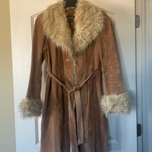 Boston Proper suede coat size S